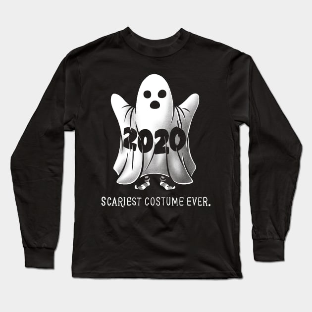 Scariest Costume Ever Funny 2020 Scary Ghost Long Sleeve T-Shirt by eduely
